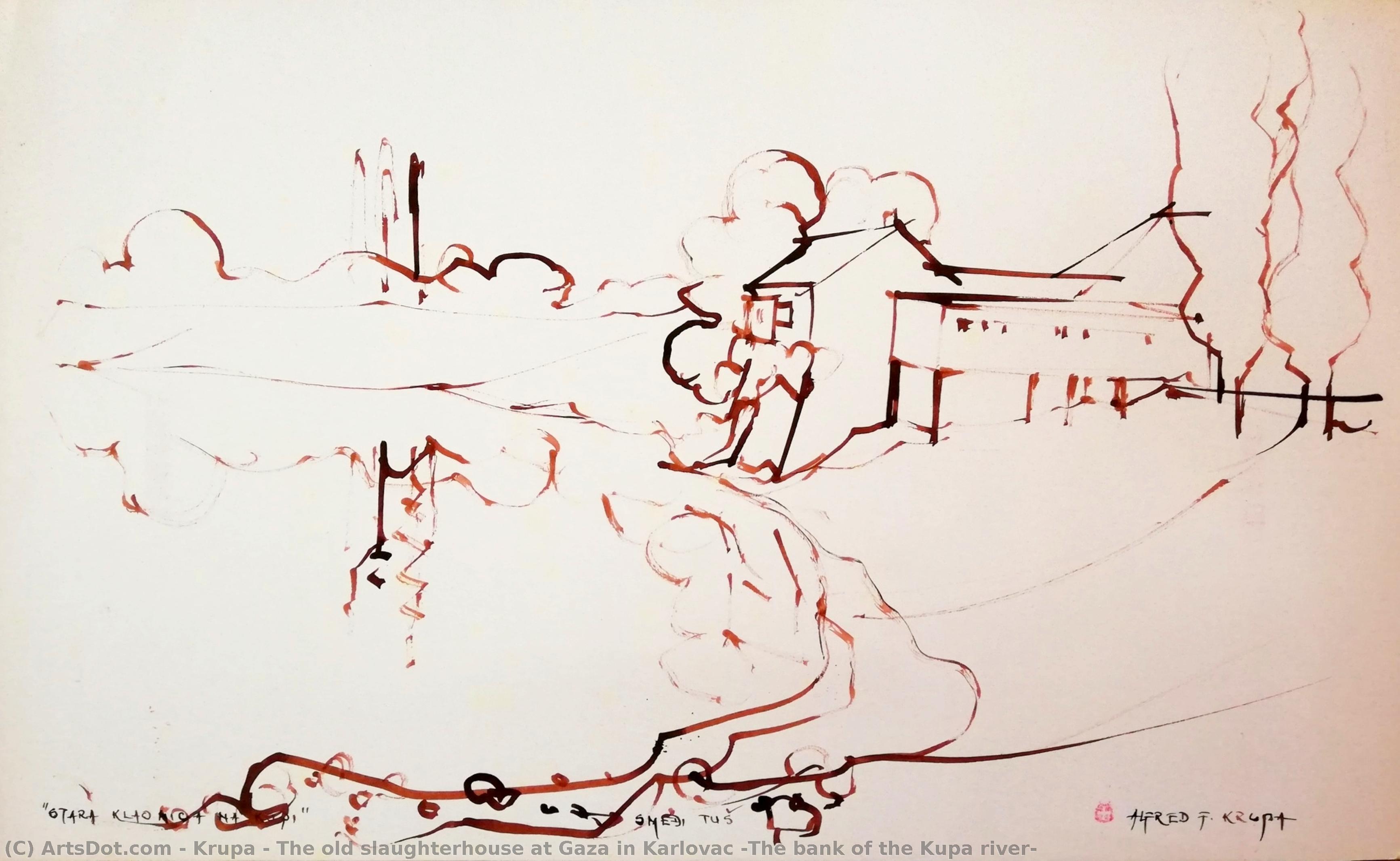 The Old Slaughterhouse At Gaza In Karlovac (the Bank Of The Kupa River) — Alfred Freddy Krupa