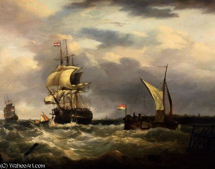 Dutch Emigrant Ship Dropping The Pilot — George Webster