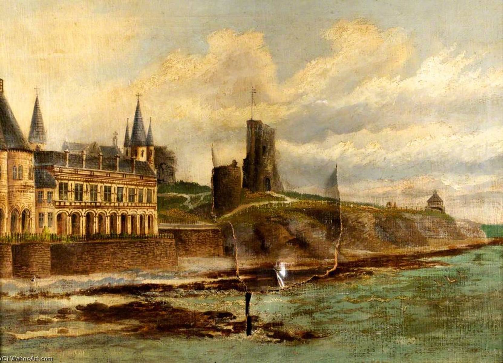 Old College And Castle, Aberystwyth — Alfred Worthington