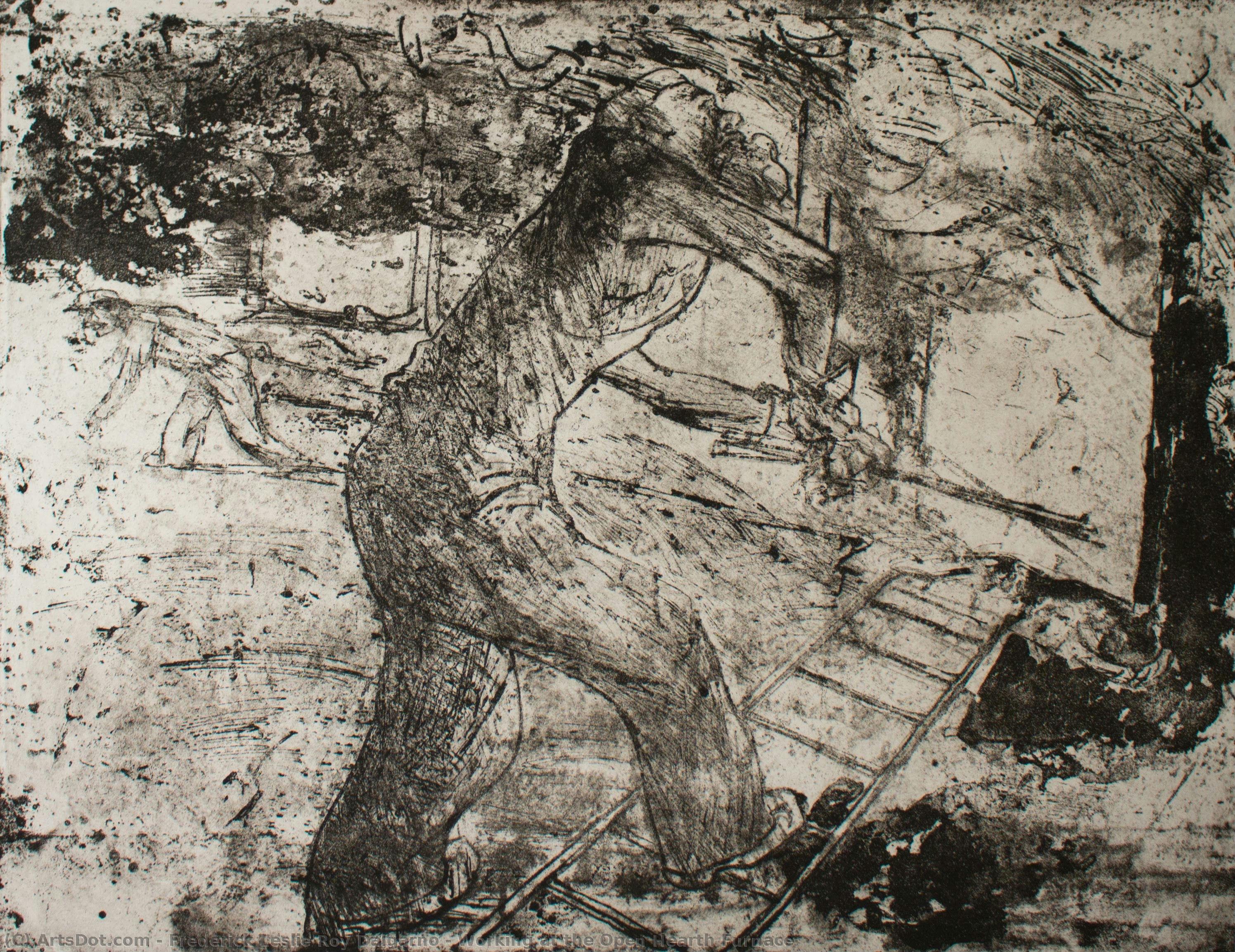 Working At The Open Hearth Furnace — Frederick Leslie Roy Dalgarno