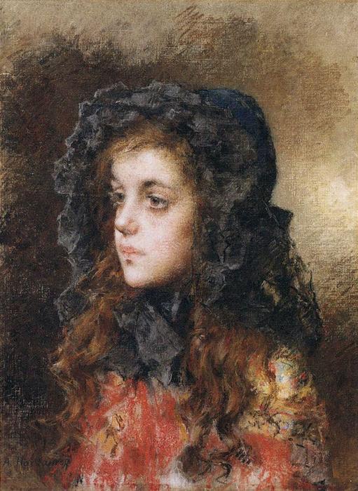 Portrait Of A Young Girl (27) — Alexei Alexeievich Harlamoff
