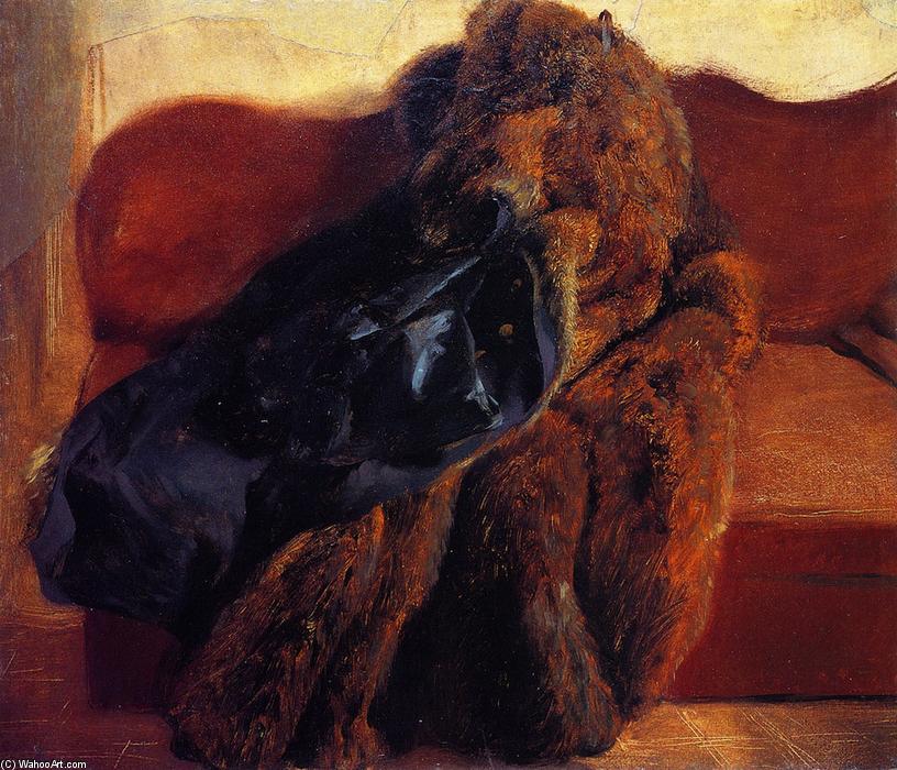Fur Coat On A Sofa (also Known As The Artist's Pelisse) — Adolph Von Menzel