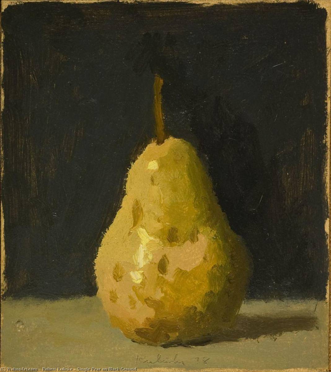 Single Pear On Black Ground — Robert Kulicke