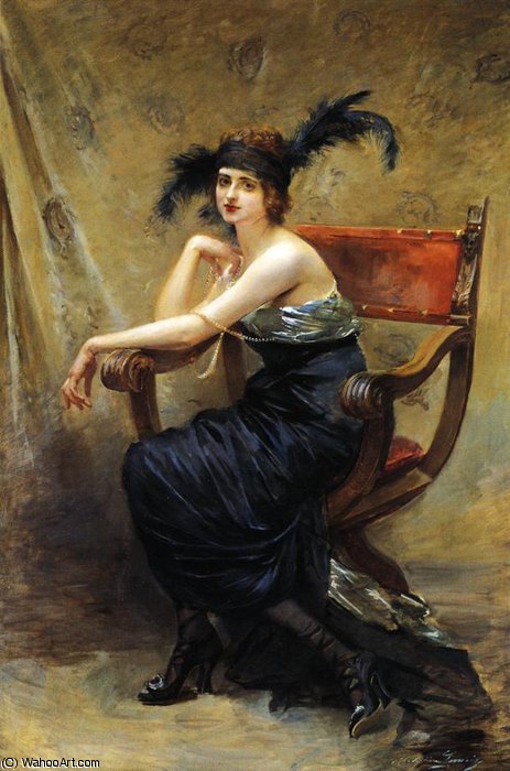 Woman Sitting In A - Dagobert - Armchair — Madeleine Jeanne Lemaire