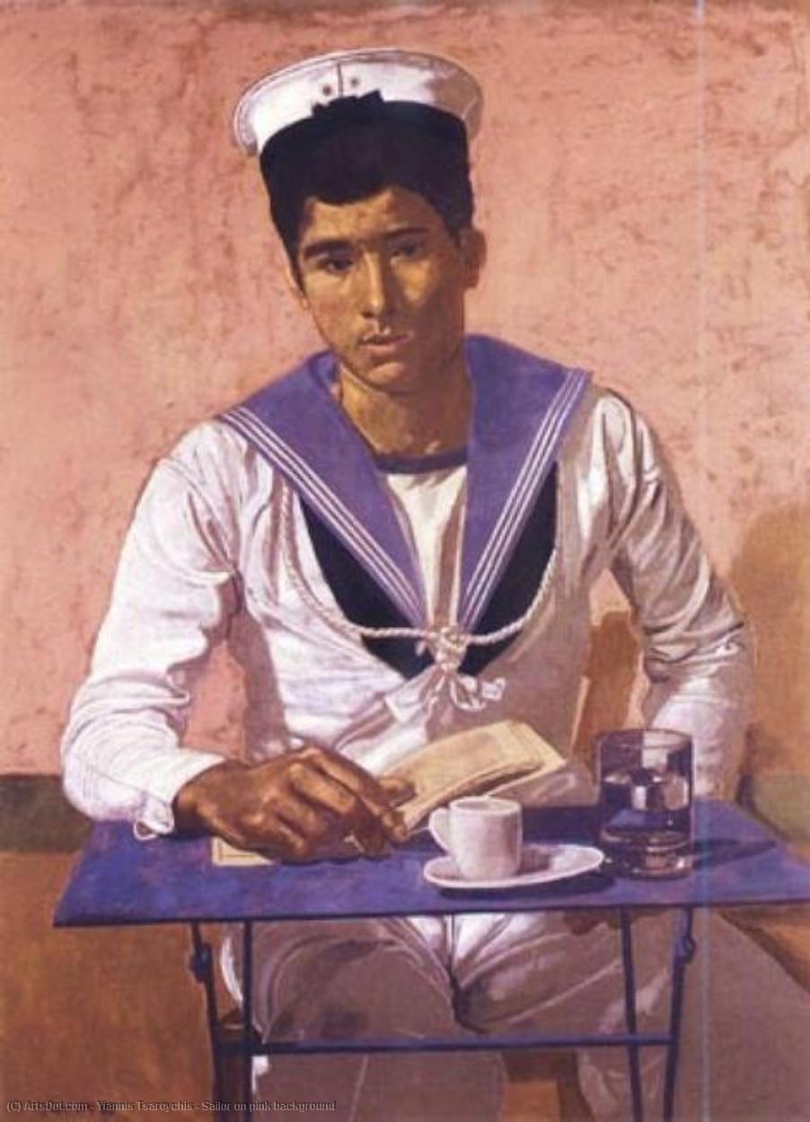 Sailor On Pink Background — Yiannis Tsaroychis