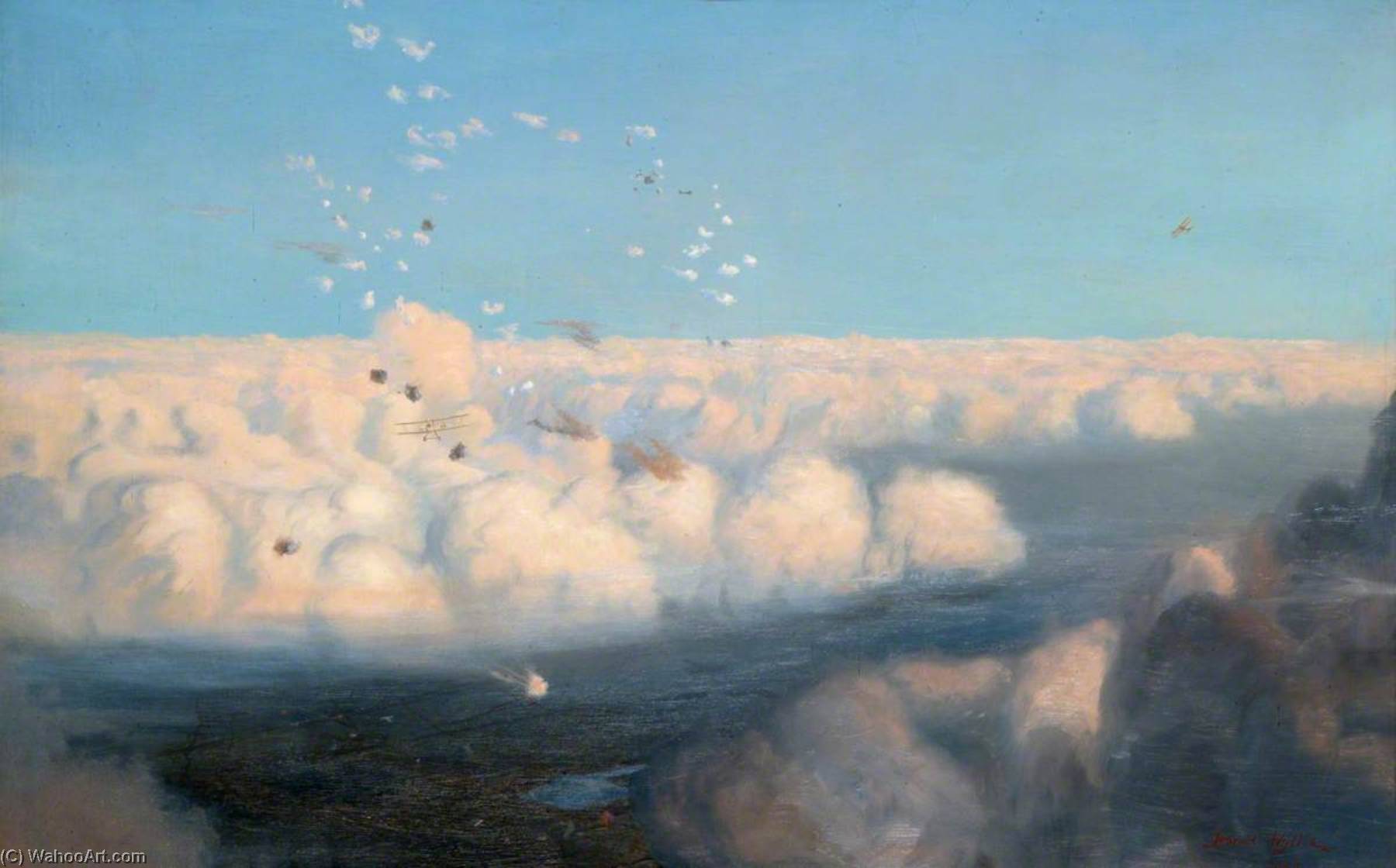 Artillery Observation Be2c Machines Over Hooge Ranging British Guns By Means Of Wireless Telegraphy, 1915 — Harold Wyllie