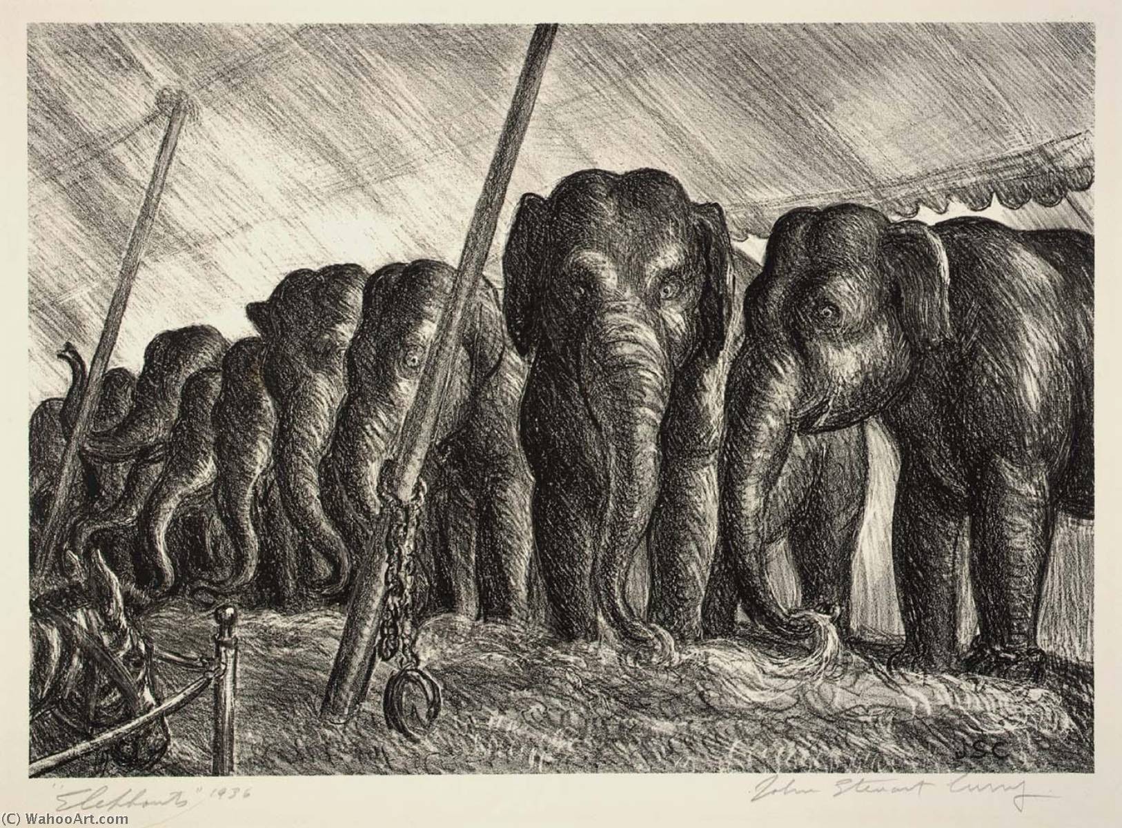Circus Elephants — John Steuart Curry