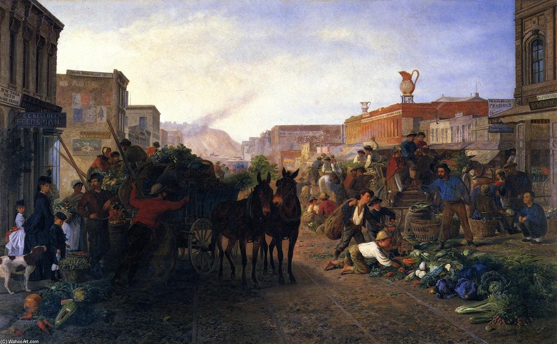 Market Scene, Sansome Street, San Francisco — William Hahn