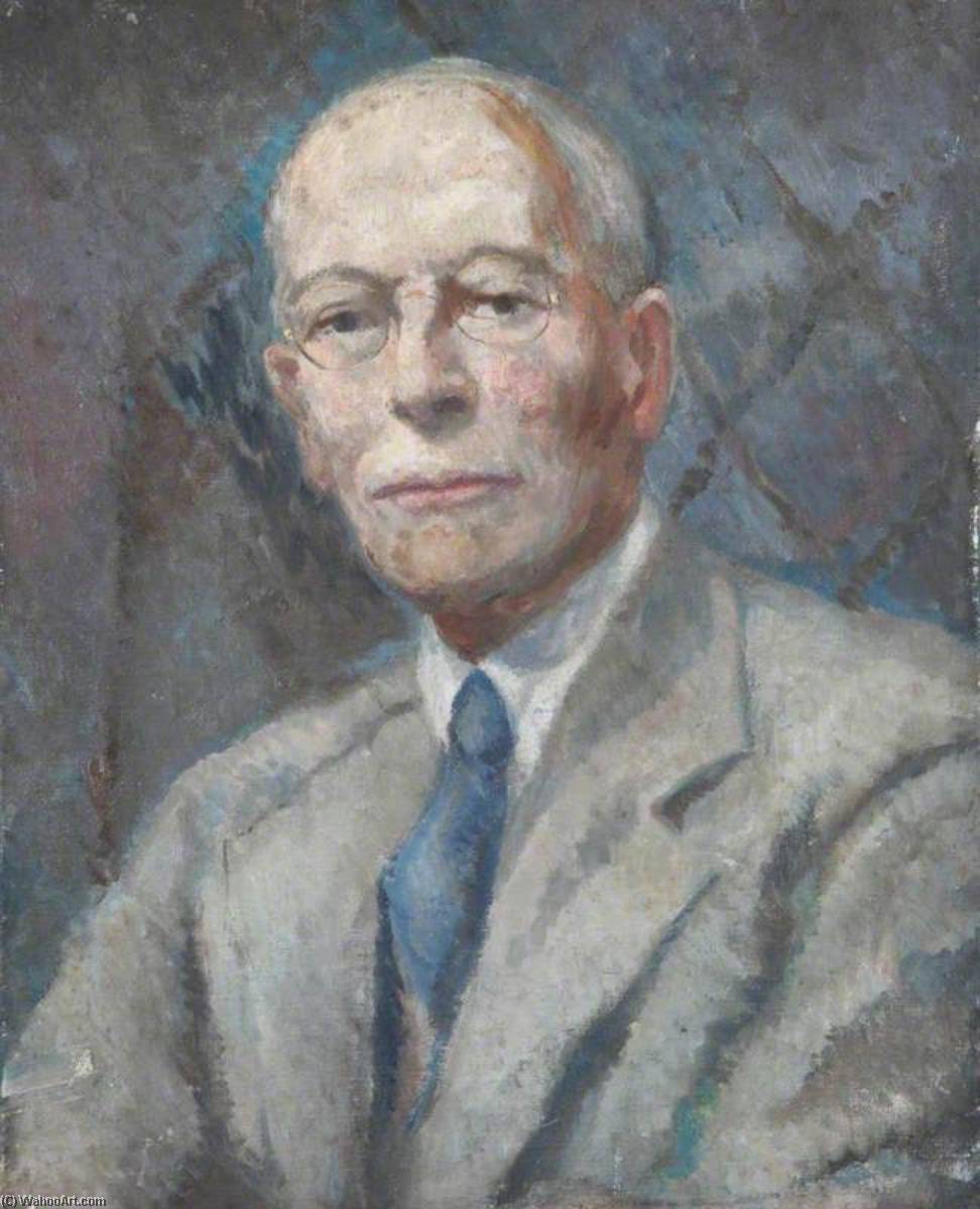 Portrait Of A Man Wearing A Blue Tie — Alan Francis Clutton Brock