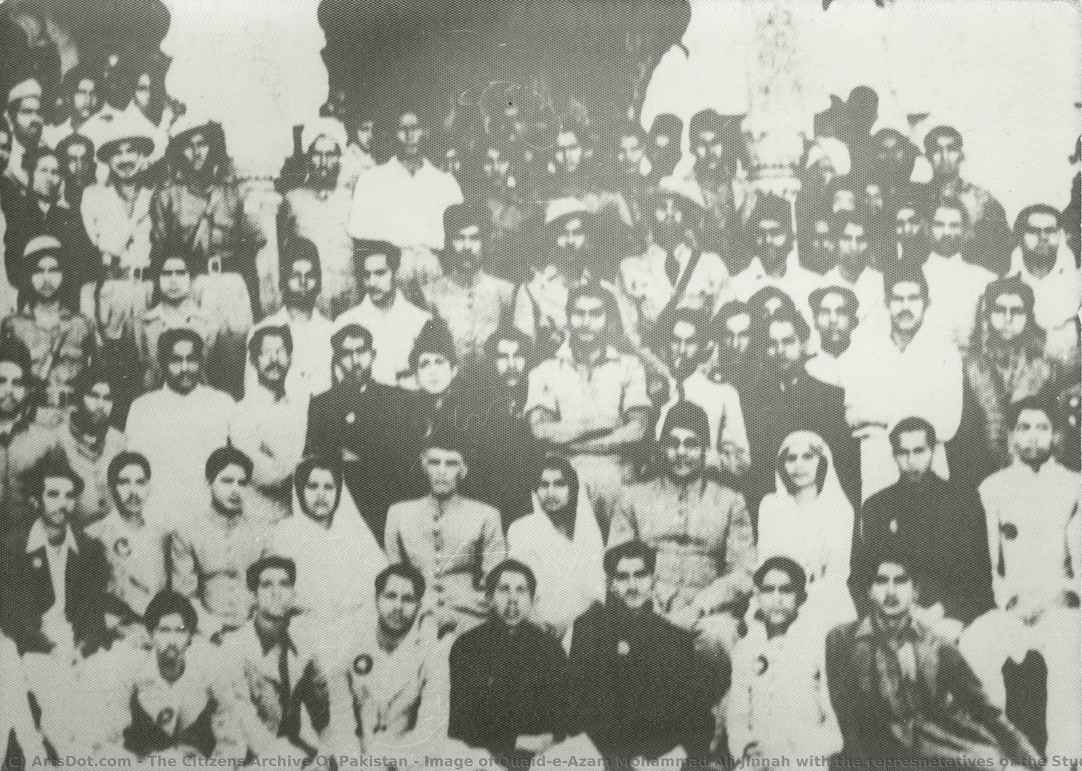 Image Of Quaid-e-azam Mohammad Ali Jinnah With The Represnetatives Of The Students Training Camp. August 28, 1944. — The Citizens Archive Of Pakistan