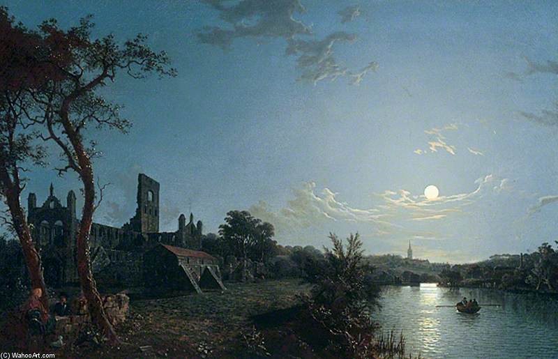 Morning, With A View Of Kirkstall Abbey — Abraham Pether