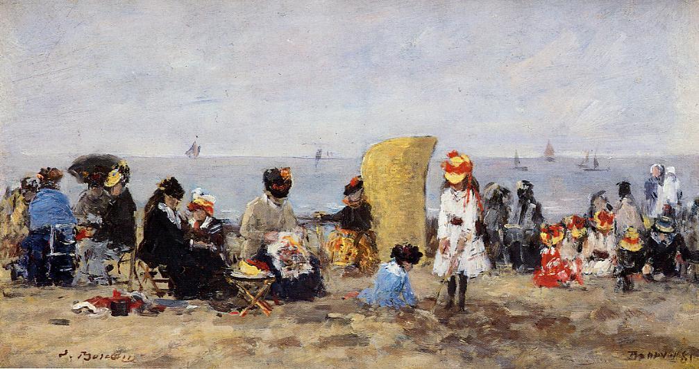 Beach Scene, Trouville — Eugène Louis Boudin