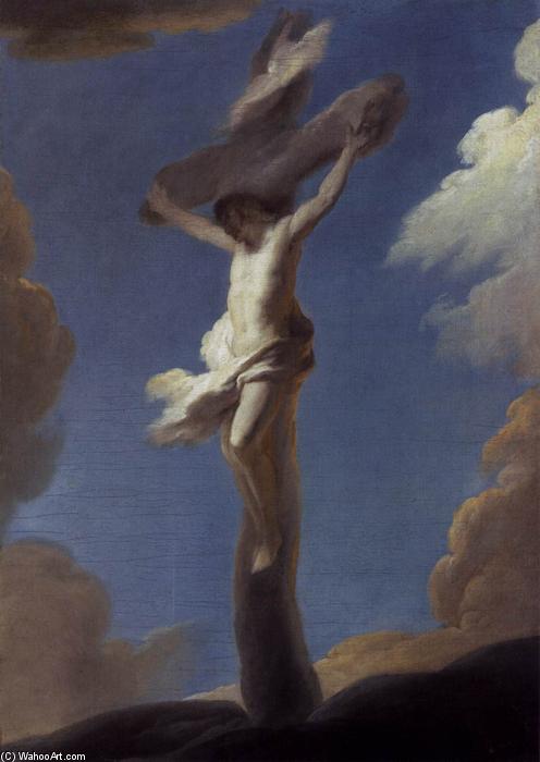 Christ On The Cross Formed By Clouds — Louis De Silvestre