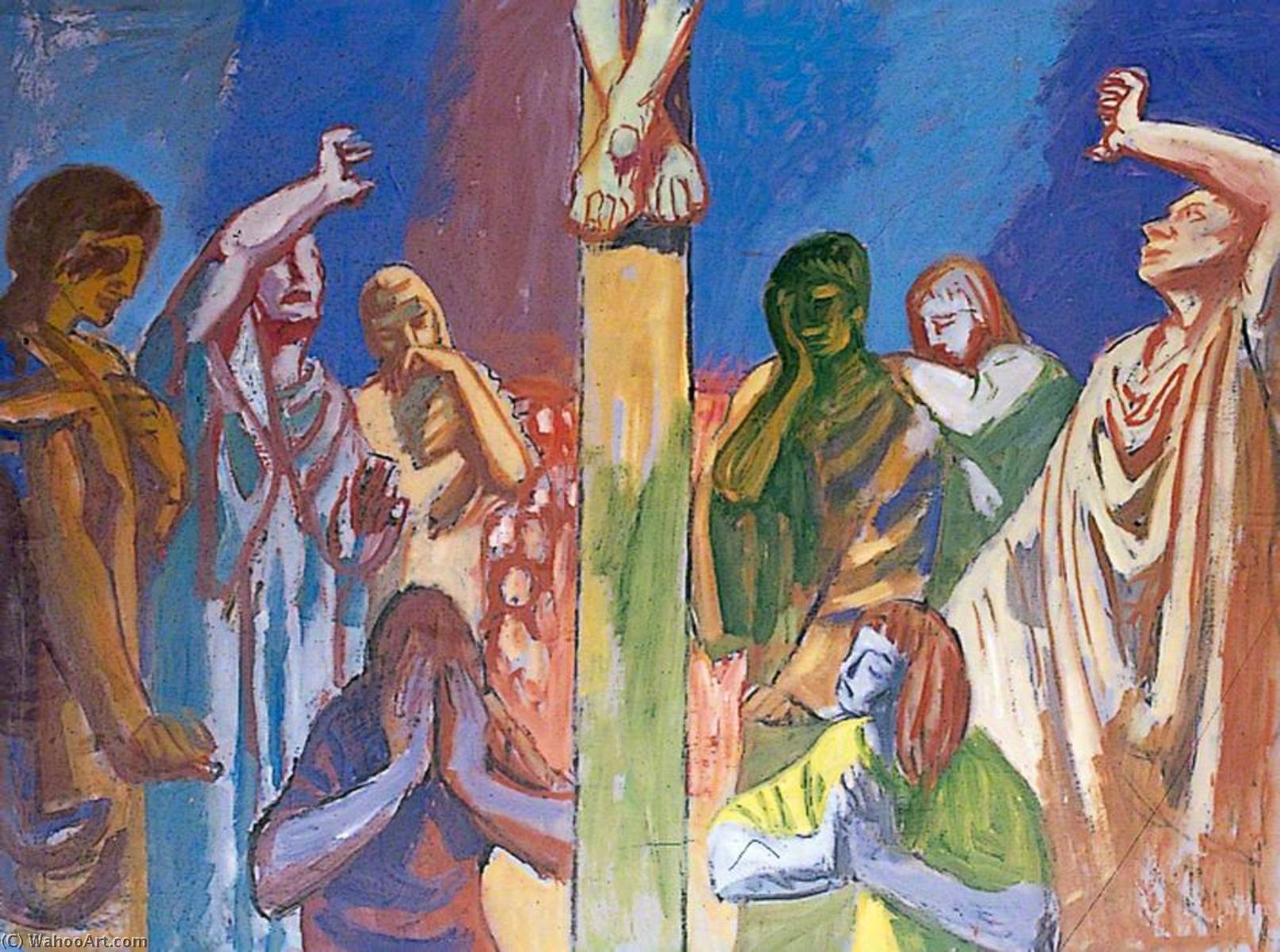At The Feet Of Christ On The Cross — Hans Nathan Feibusch