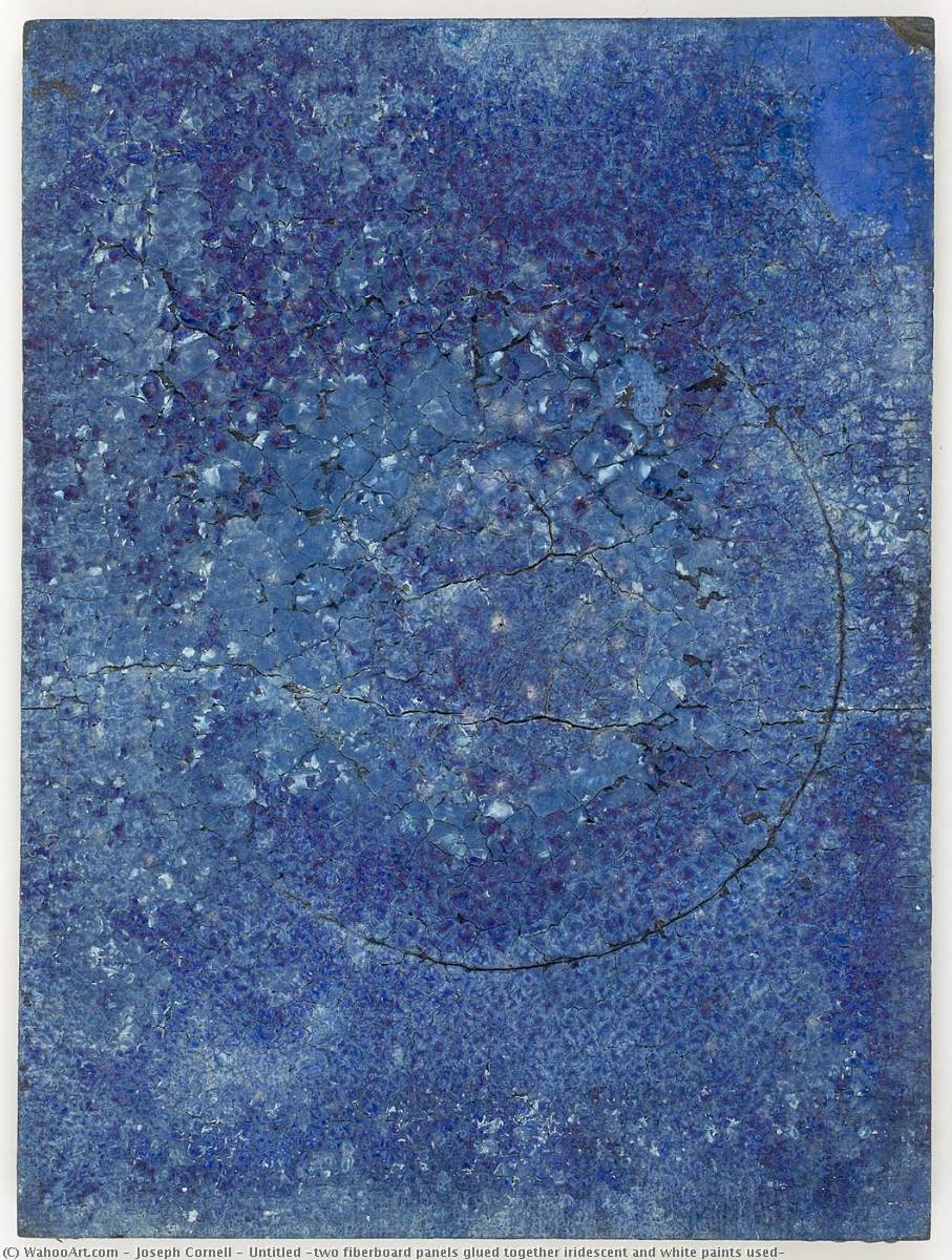 Untitled (two Fiberboard Panels Glued Together Iridescent And White Paints Used) — Joseph Cornell