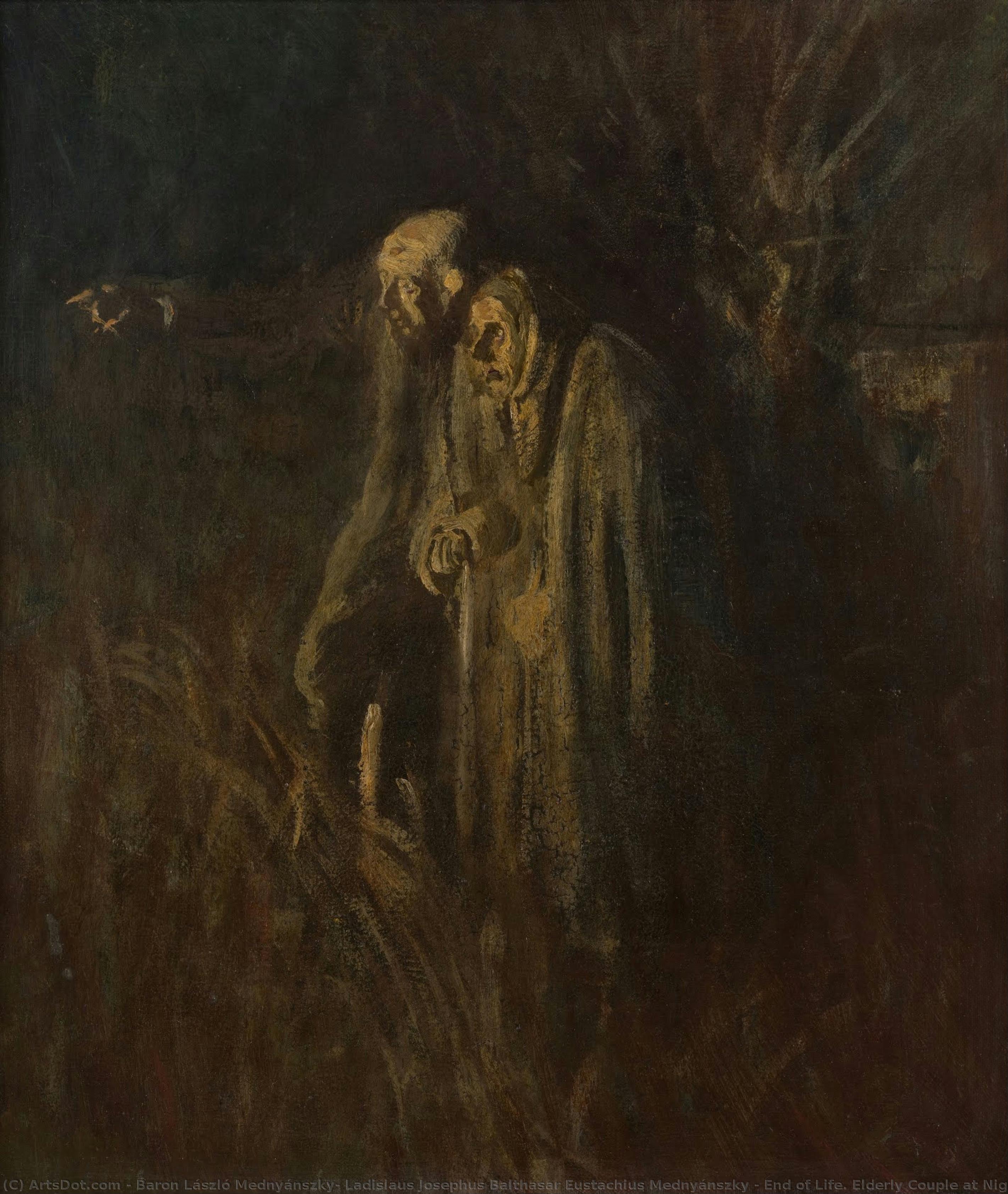 End Of Life. Elderly Couple At Night — Baron László Mednyánszky, Ladislaus Josephus Balthasar Eustachius Mednyánszky