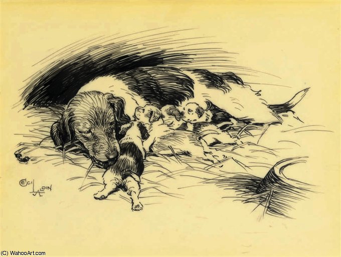 A Mother And Her Pups — Beatrice Parsons