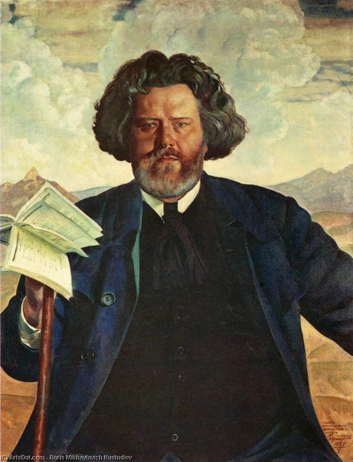 Portrait Of The Poet M. Voloshin — Boris Mikhailovich Kustodiev