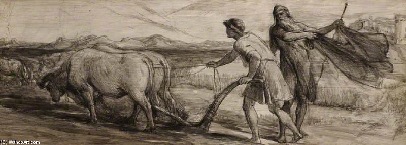 Ploughing - Study For 'the Mantle Of Elijah' — Sir William Blake Richmond