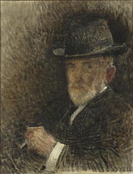 Portrait De L'artiste Au Chapeau — Léon Joseph Florentin Bonnat