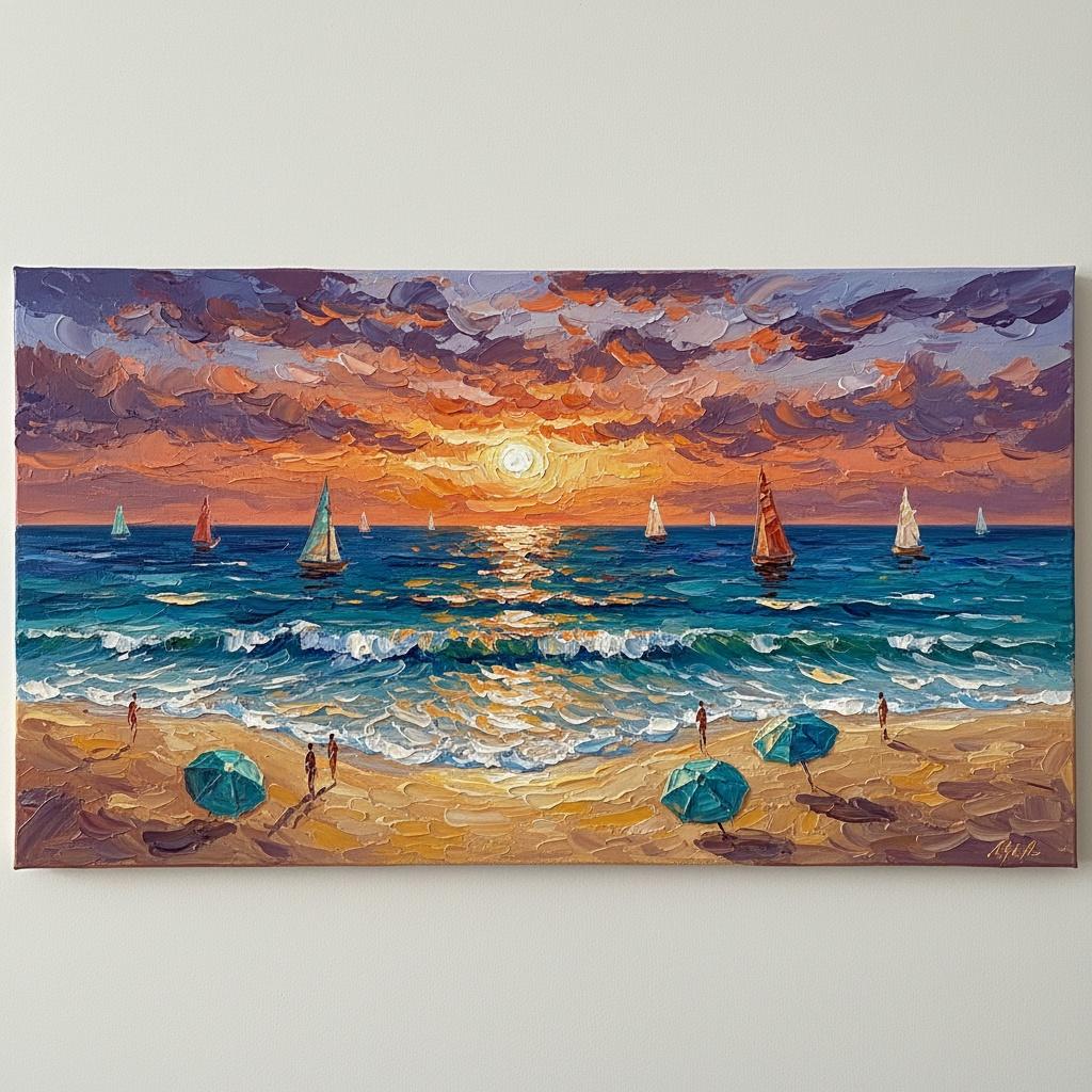 Resplendent Radiance: An Expansive Symphony Of Gilded Light And Azure Tides — David Moreau