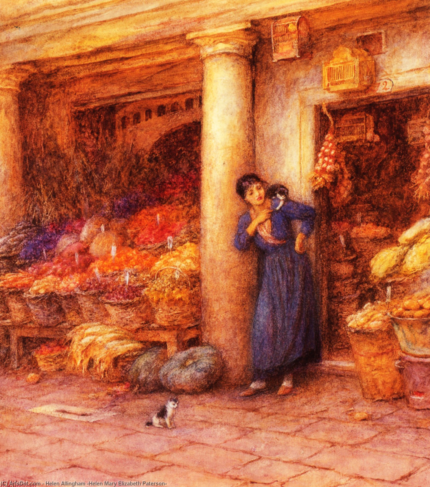 Venetian Fruit Stall — Helen Allingham (helen Mary Elizabeth Paterson)