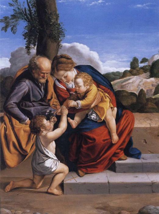 Holy Family With The Infant Saint John The Baptist — Orazio Gentileschi