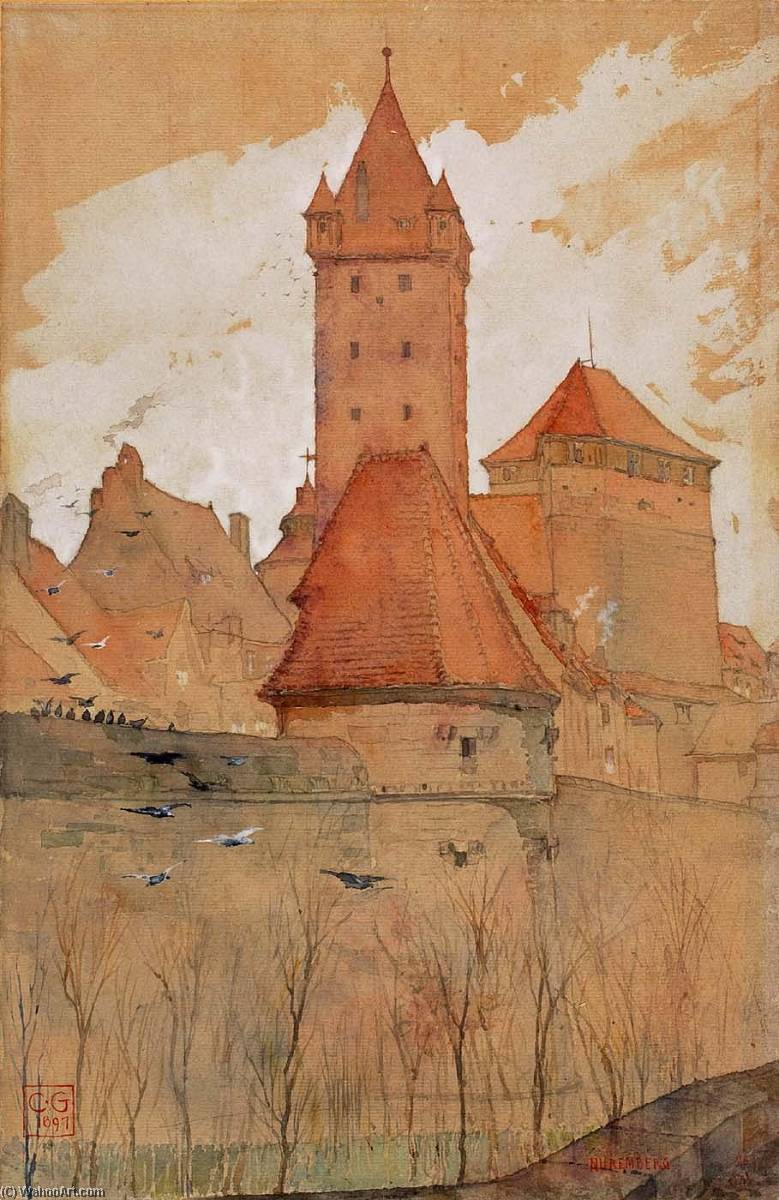 Towers From The City Wall, Nuremberg — Cass Gilbert
