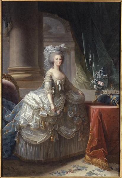 Marie Antoinette D'autriche, Reine De France (1755 1793), En Robe À Paniers Vers 1785 — Louise Élisabeth Vigée Le Brun