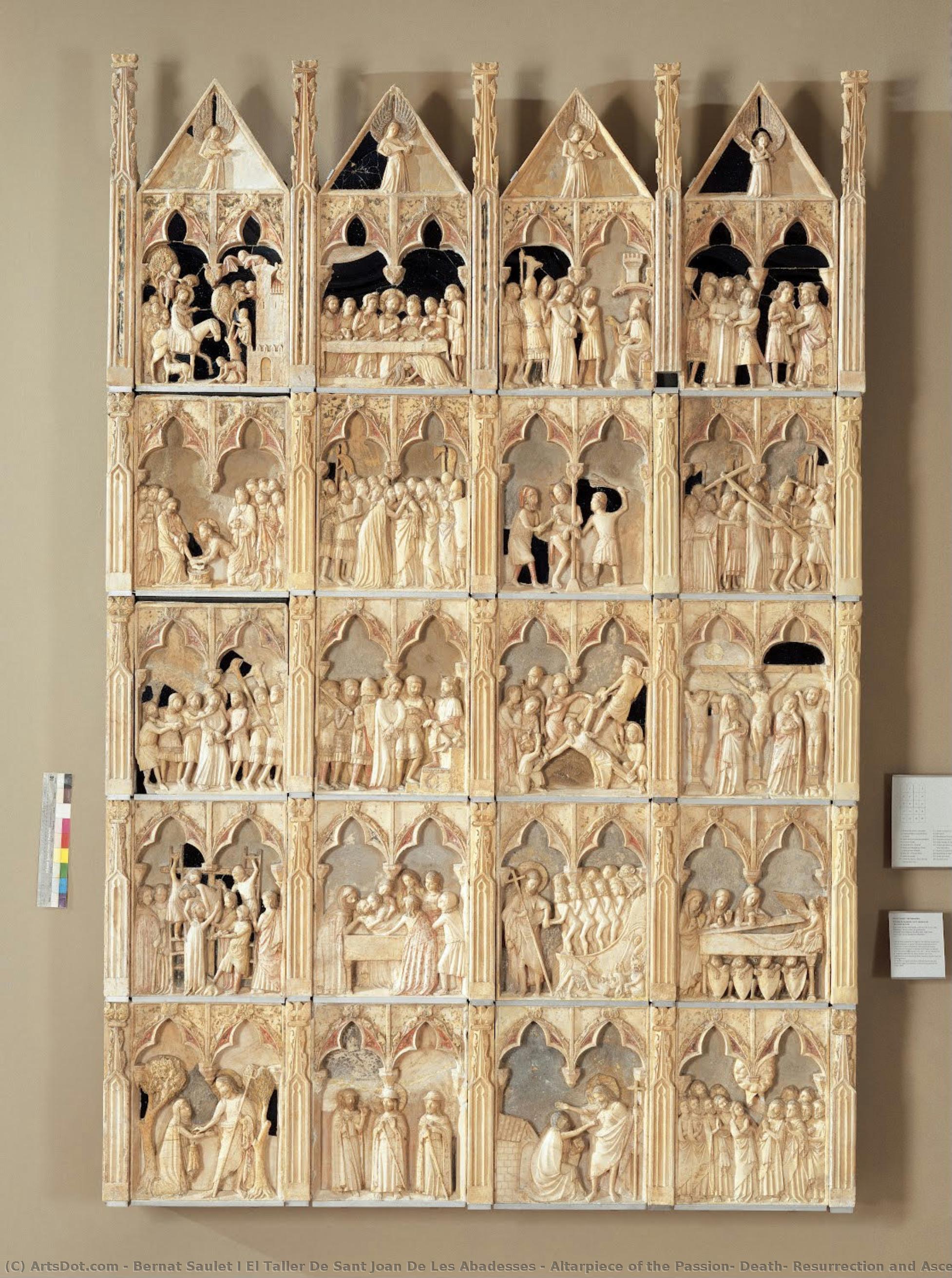 Altarpiece Of The Passion, Death, Resurrection And Ascension Of Christ — Bernat Saulet I El Taller De Sant Joan De Les Abadesses