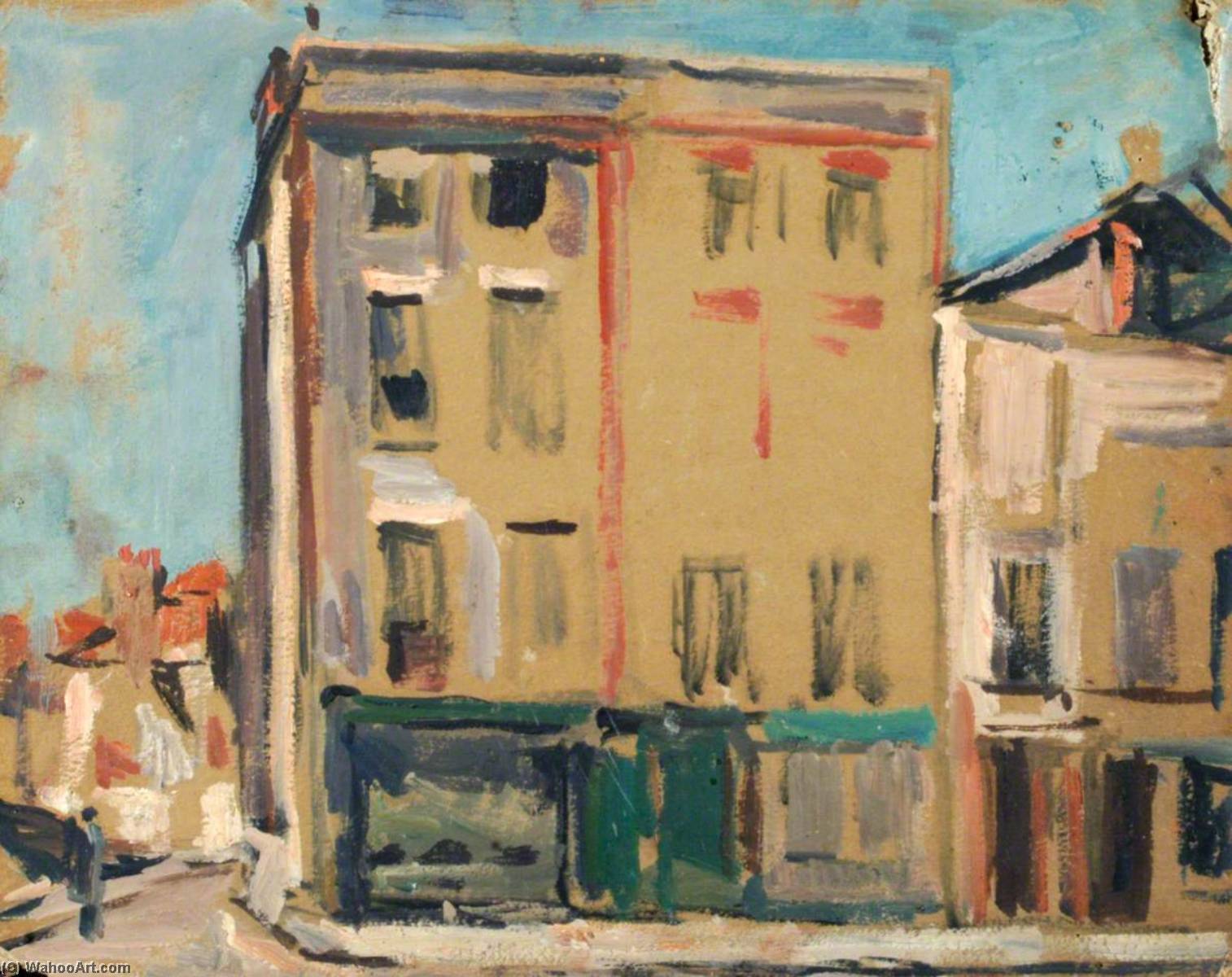 Two Buildings (possibly In Southsea) — Edward Robert King