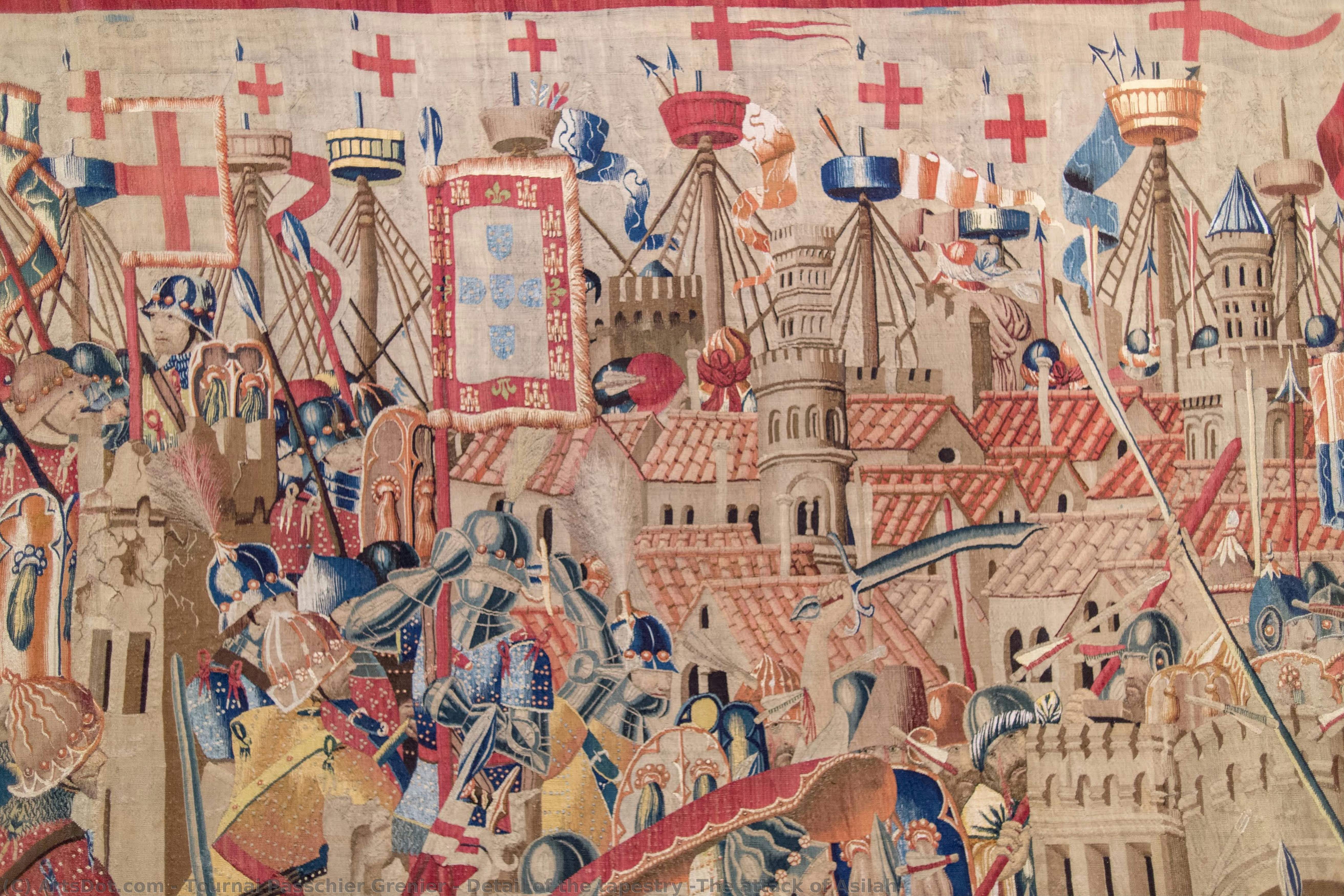 Detail Of The Tapestry “the Attack Of Asilah” — Tournai Passchier Grenier