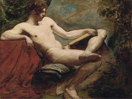 Study Of A Nude Youth Reading A Book — William Etty