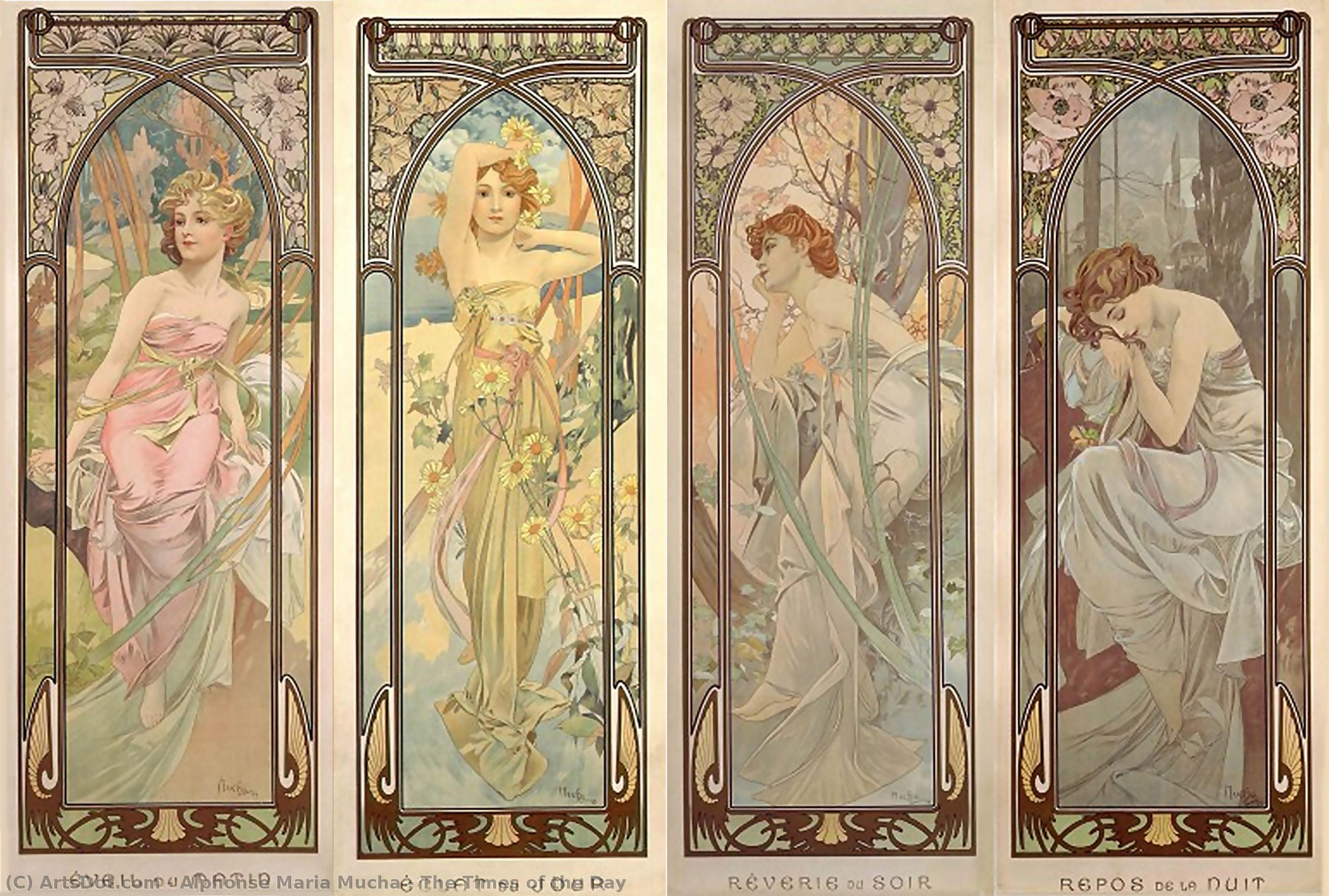 The Times Of The Day — Alphonse Mucha