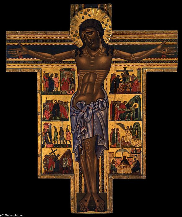 Crucifix With Scenes From Calvary — Master Of San Francesco Bardi