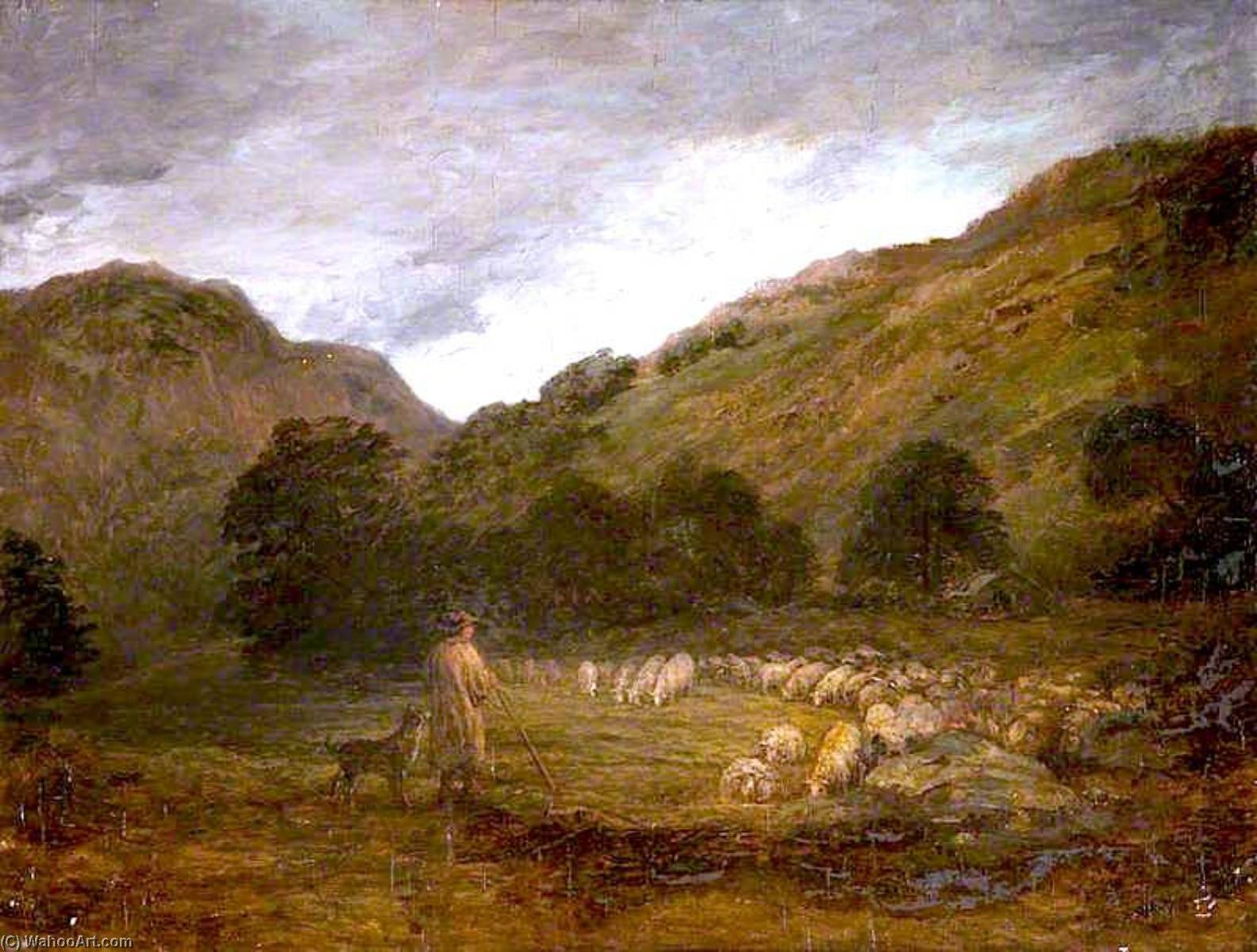 Hilly Landscape, North Wales — デイヴィッド・コックス（長男）