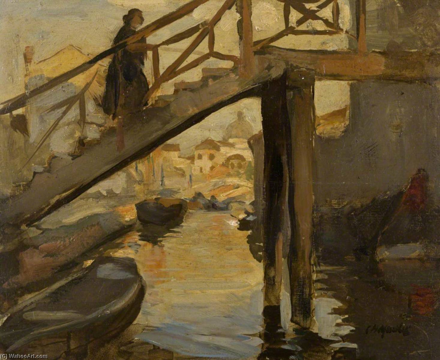 Woman On A Bridge, Venice — Charles Hodge Mackie
