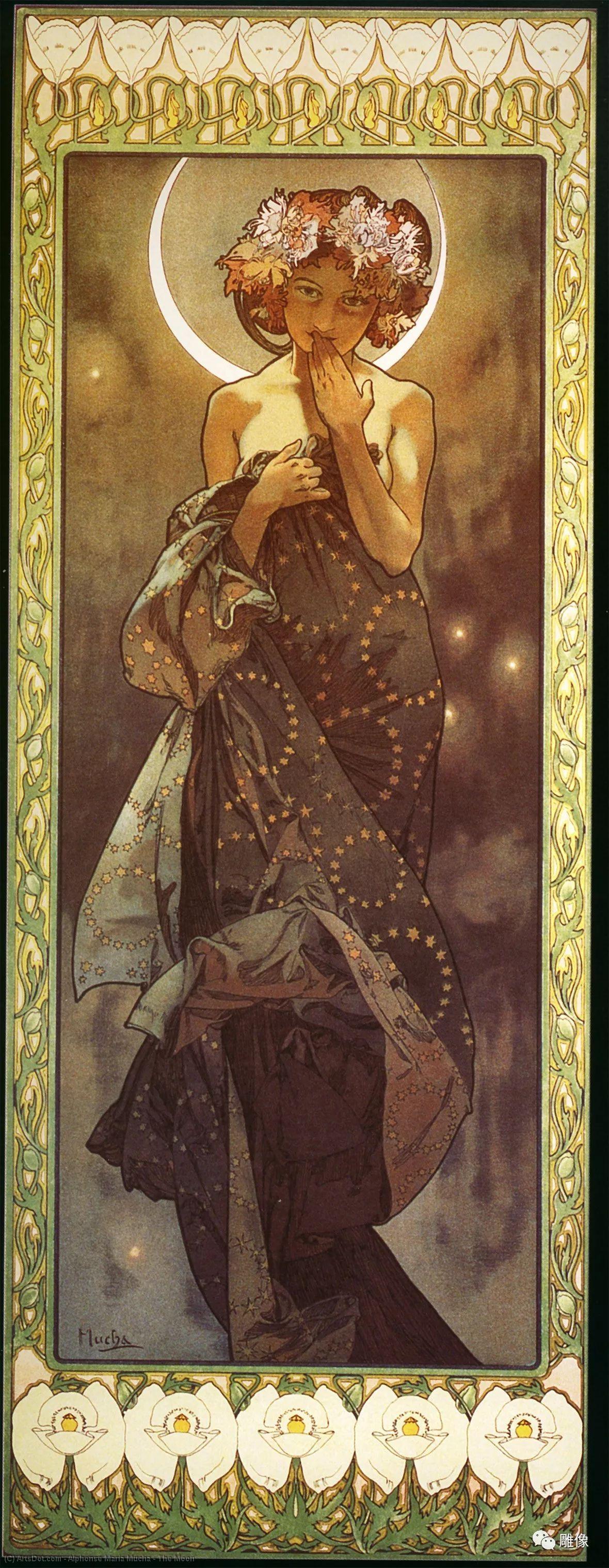 The Moon — Alphonse Maria Mucha