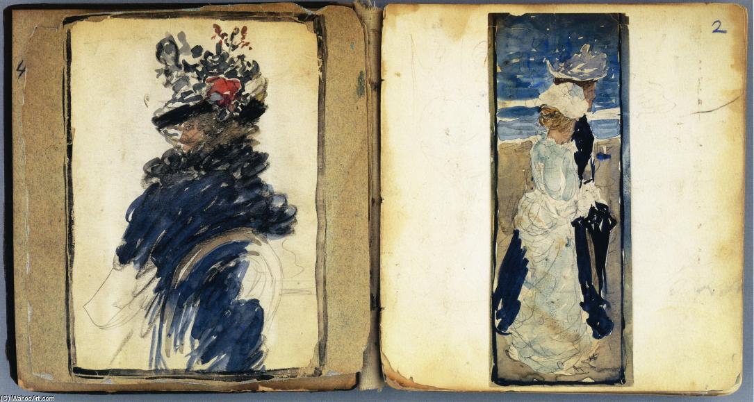 Two Pages From /the Boston Water-color Sketchbook/'''' — Maurice Brazil Prendergast