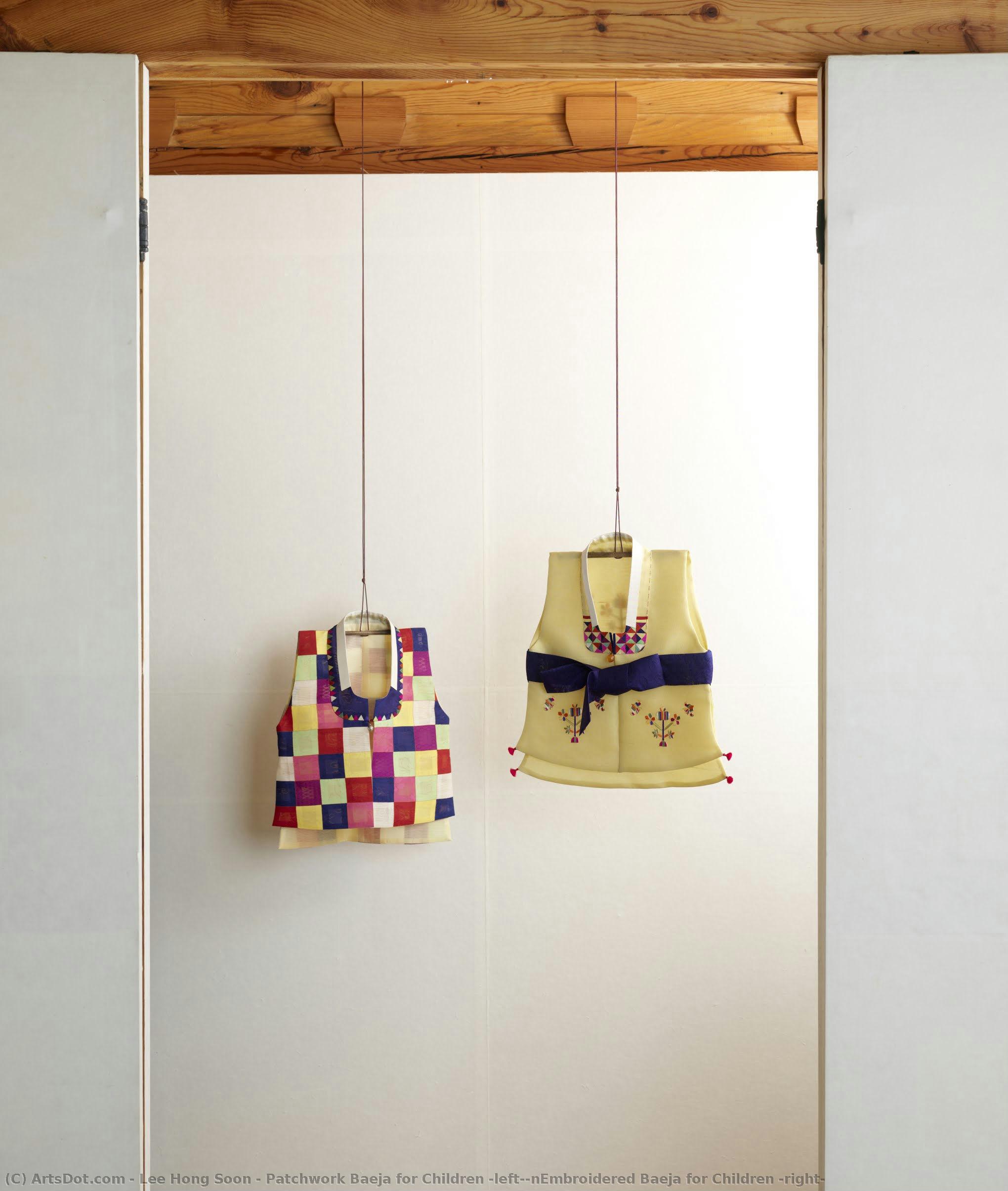 Patchwork Baeja For Children (left)\nembroidered Baeja For Children (right) — Lee Hong Soon