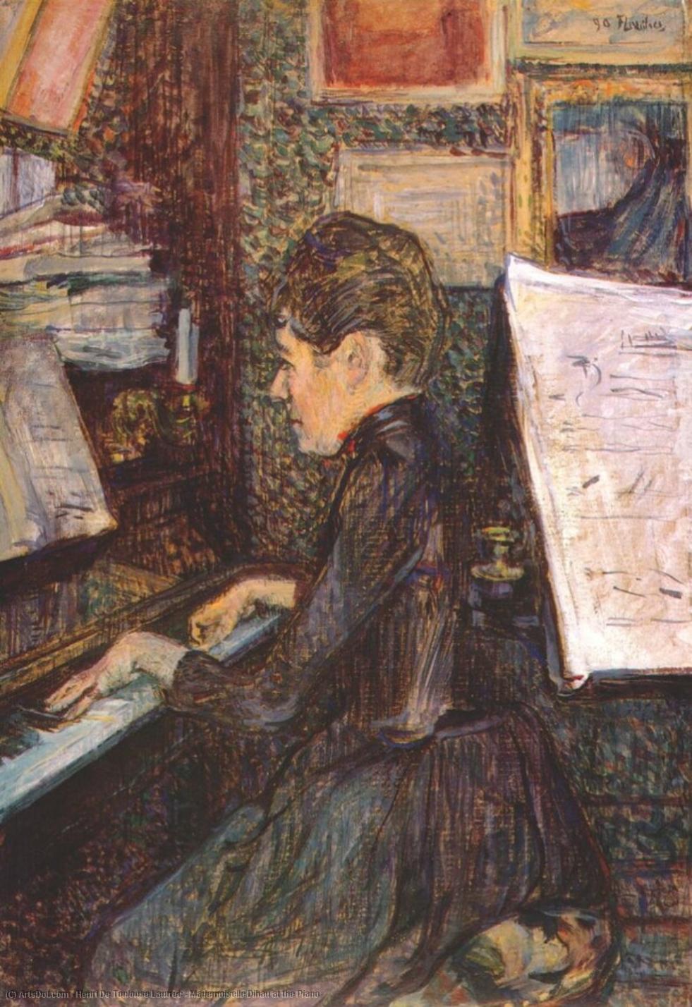Mademoiselle Dihau At The Piano — トゥールーズ＝ロートレック