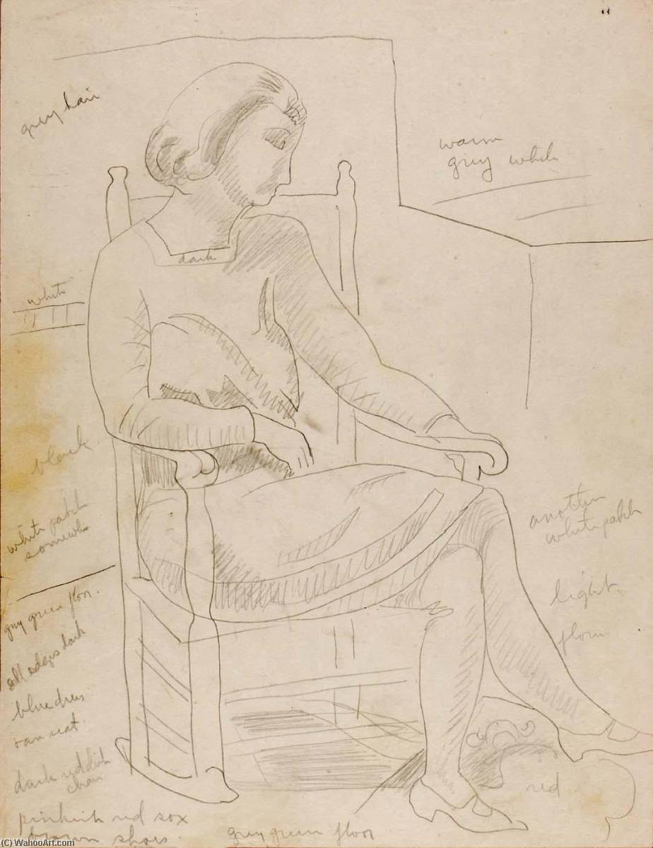 (dahlov Seated In Chair) — Marguerite Zorach