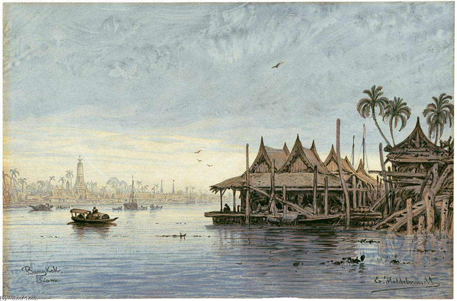 Blick Auf Bangkok — Eduard Hildebrandt
