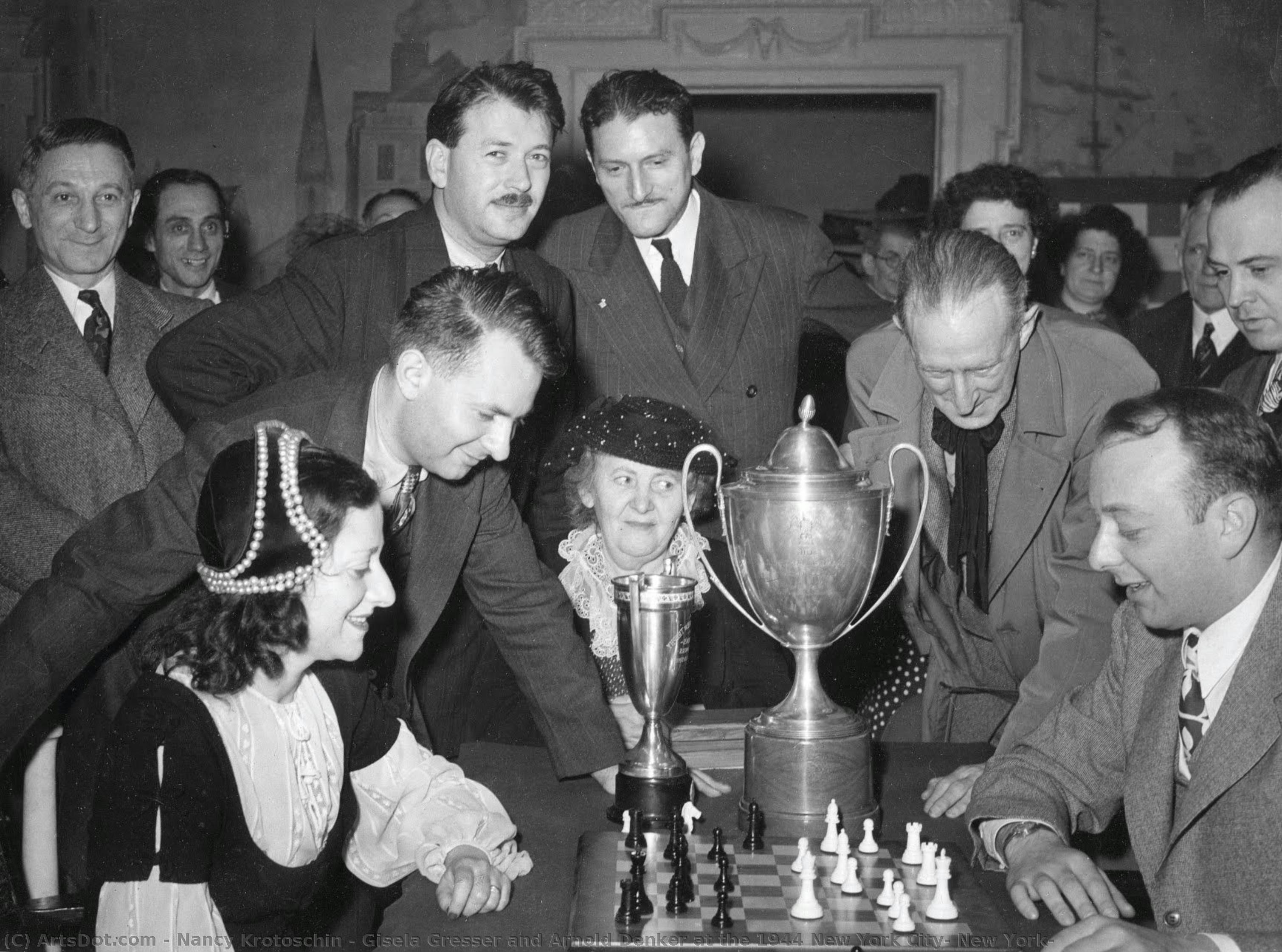 Gisela Gresser And Arnold Denker At The 1944 New York City, New York, — Nancy Krotoschin
