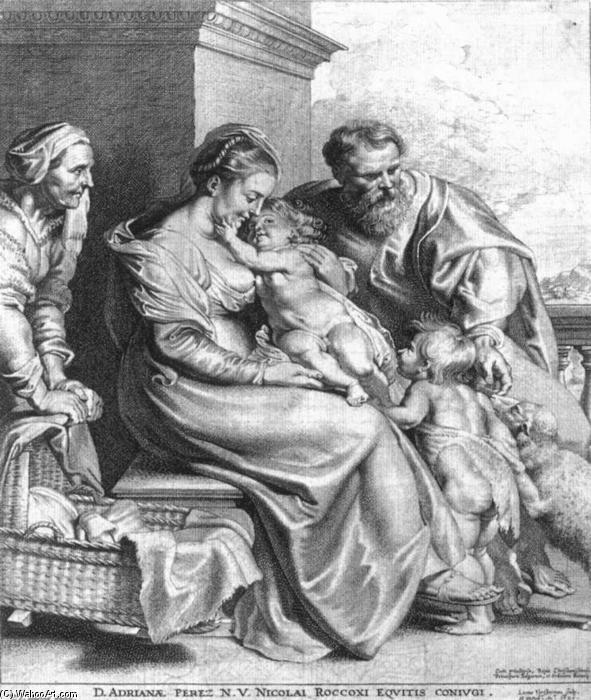 Holy Family With St John And St Elizabeth — Lucas Vorsterman