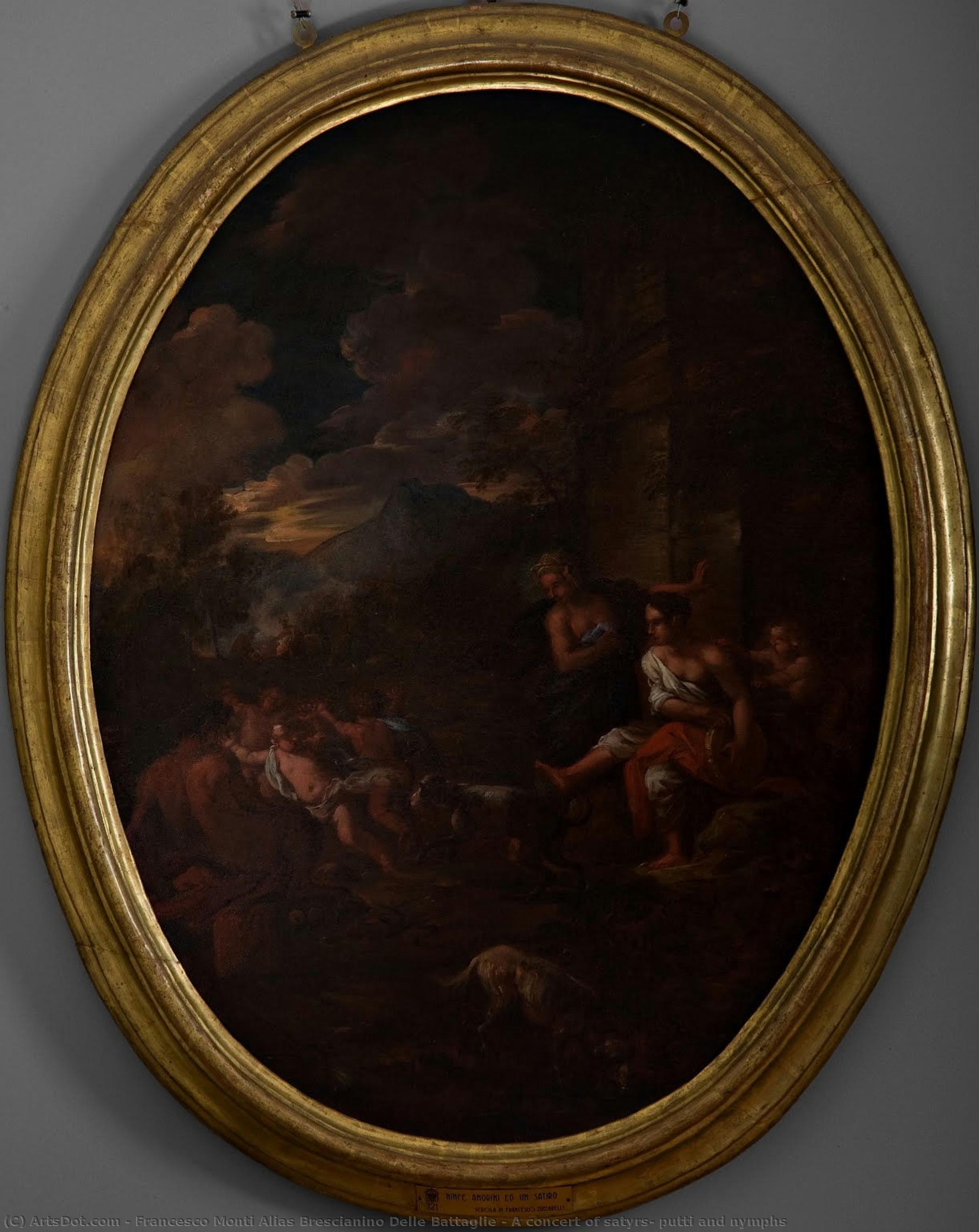 A Concert Of Satyrs, Putti And Nymphs — Francesco Monti Alias Brescianino Delle Battaglie