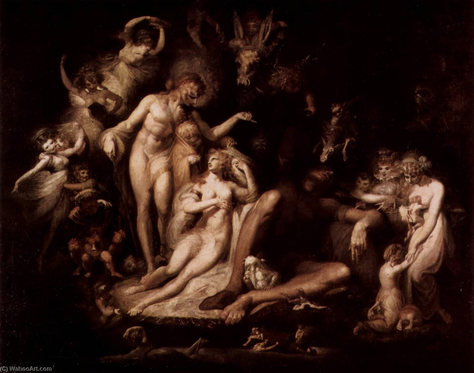 Deutsch Das Erwachen Der Elfenkönigin Titania English The Awakening Of The Fairy Queen Titania — Johann Heinrich Füssli