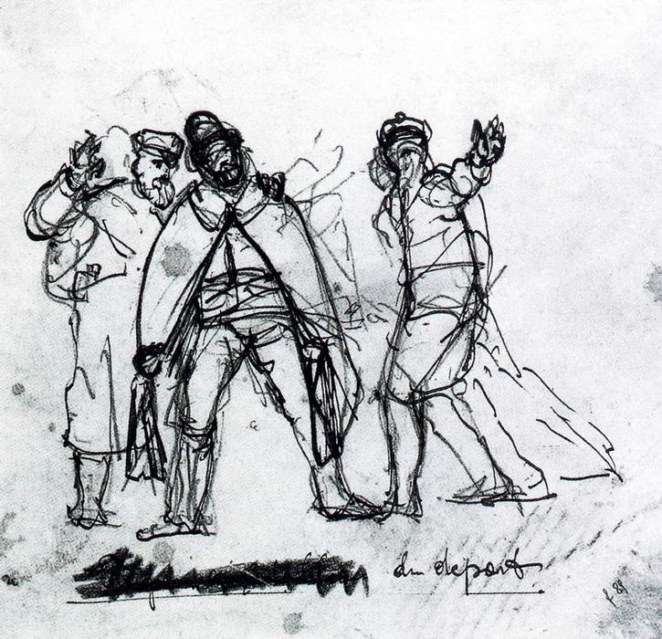 The Game (three Men Gesticulating) — Ferdinand Hodler