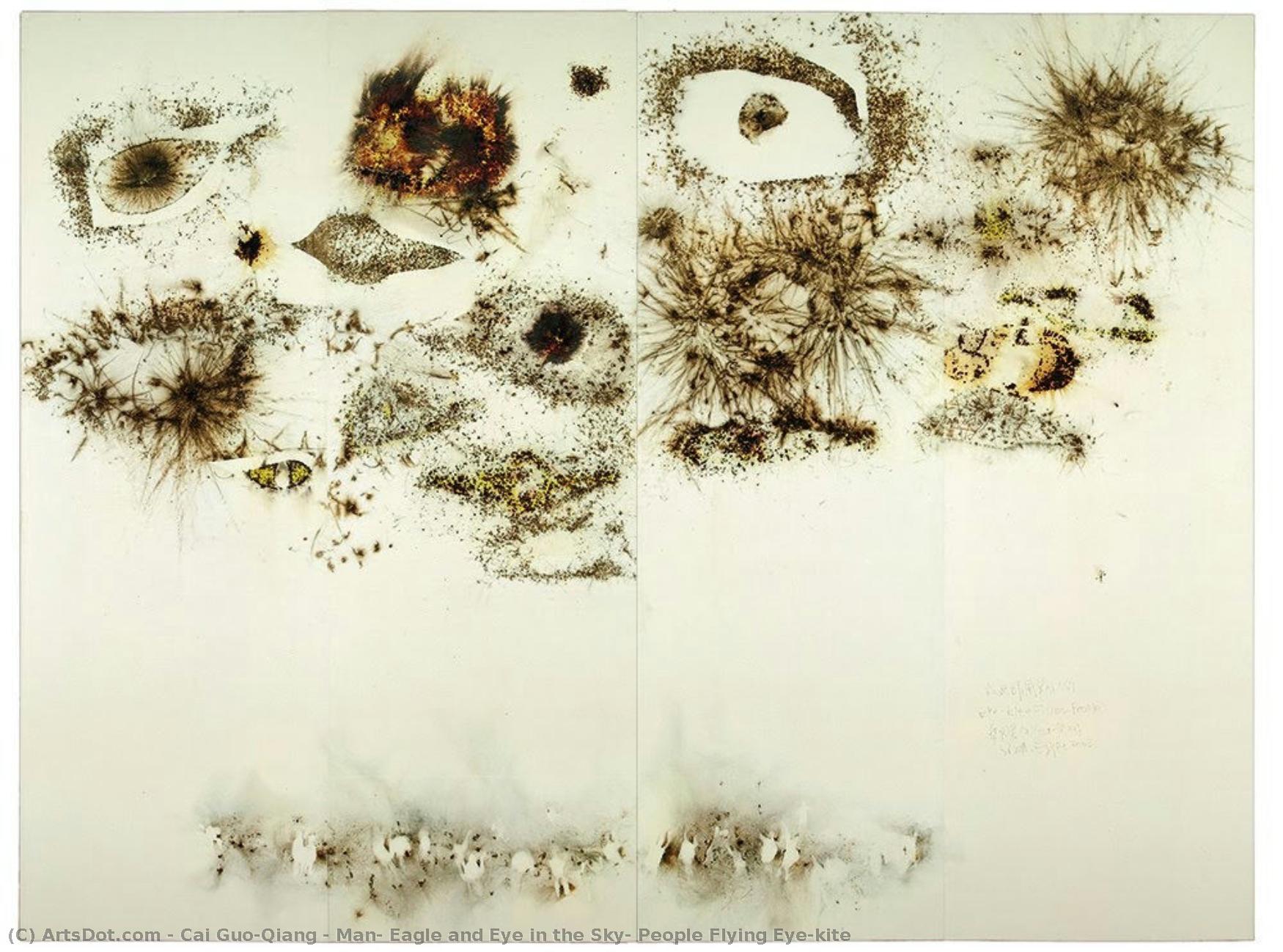 Man, Eagle And Eye In The Sky: People Flying Eye-kite — Cai Guo-qiang