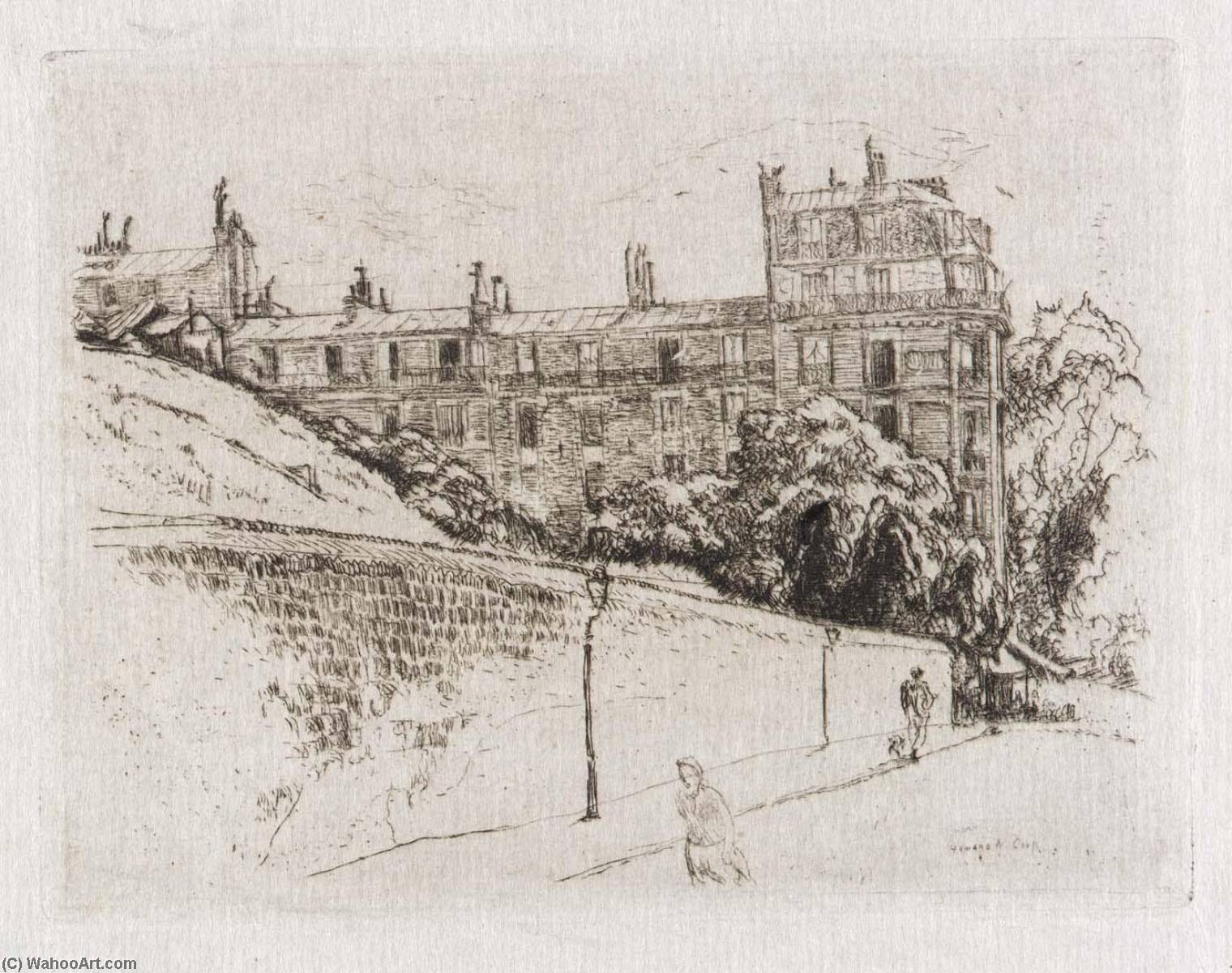 Street, Wall, And Building — Howard Cook